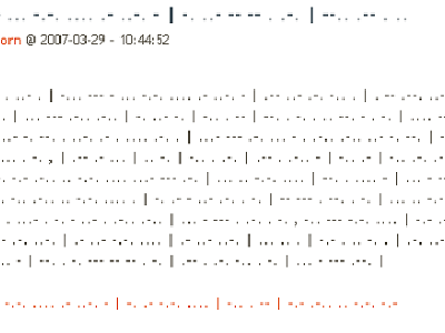 El Blog escrito en Código Morse