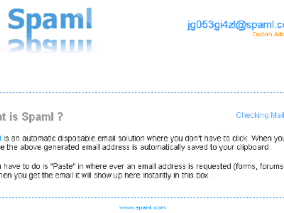 Spaml, un Servicio de Cuentas desechables para Flojos