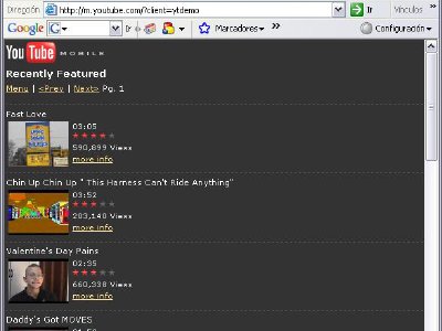 Llega YouTube para Móviles