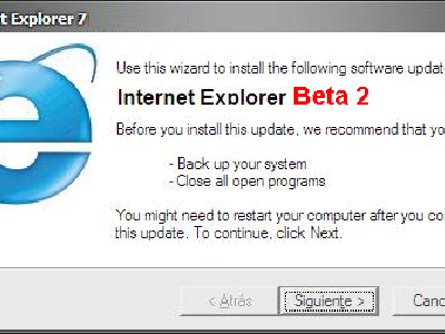 Nuevo Virus toma la Cara de Supuesto Internet Explorer 7 Beta 2