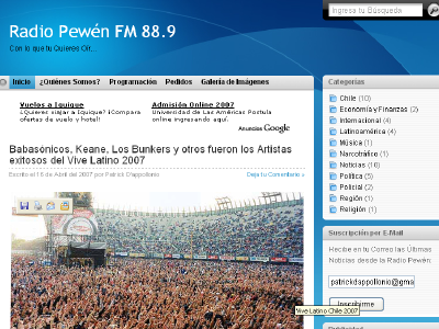 Vuelve El Portal de la Radio Pewén como Blog