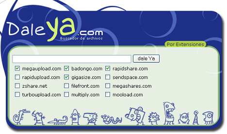 Captura de DaleYa, el buscador de Warez, perdón, de descargas directas…