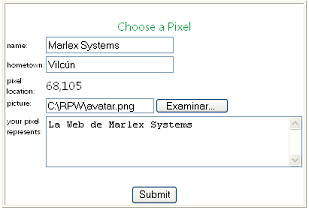 Formulario donde Pides tu Pixel
