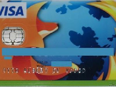 La Tarjeta Bancaria con el Diseño de Firefox