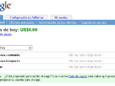 Así luce un Nuevo Día en tu Cuenta Adsense
