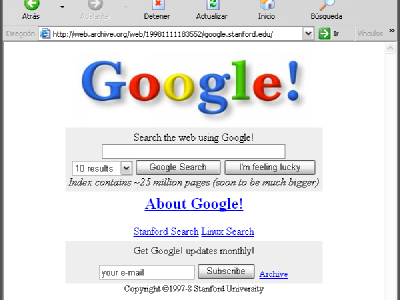 Las Imágenes de Google a través de la Historia