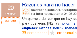 El Hotlinking como Post en Menéame