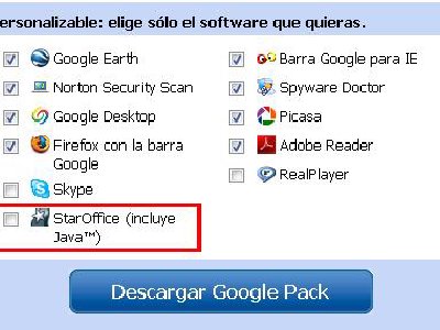 Google Pack ya integra StarOffice