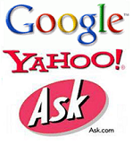 Google, Yahoo y Ask