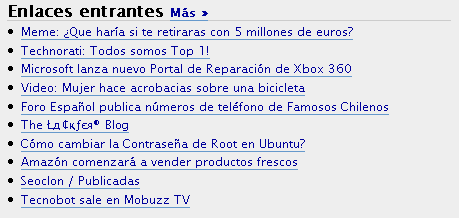 WordPress y la nueva forma de mostrar los enlaces entrantes