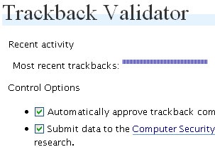 Trackback Validator, Plugin para combatir el Spam de Trackbacks en tu Blog