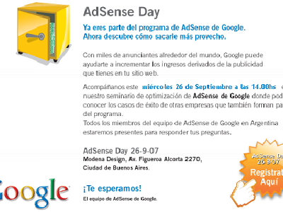 Nos Vemos en el Adsense Day Argentina 2007!