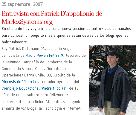 Entrevistado en Spamloco