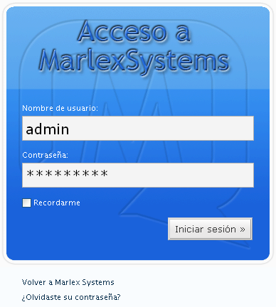 Inicio de Sesión de MarlexSystems