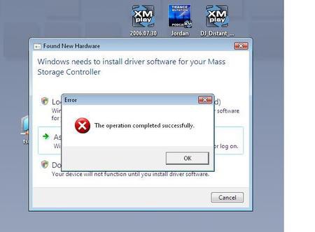 Error de Windows Vista