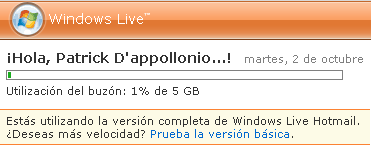 Aumentar la Capacidad de Hotmail a 5GB