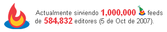 Feedburner llega al Millón de Feeds!