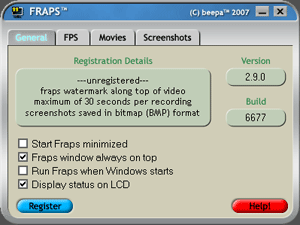 Fraps para capturar pantalla mientras juegas