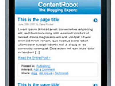 iWPhone, Plugin que permite mostrar tu Blog en un iPhone o iPod Touch
