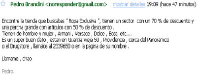 Nuevo formato de Correo Spam 