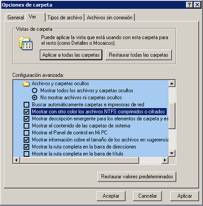 Nombres de Archivo color azul