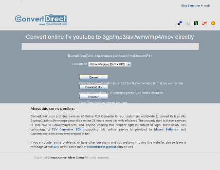 ConvertDirect, transformar videos de youtube