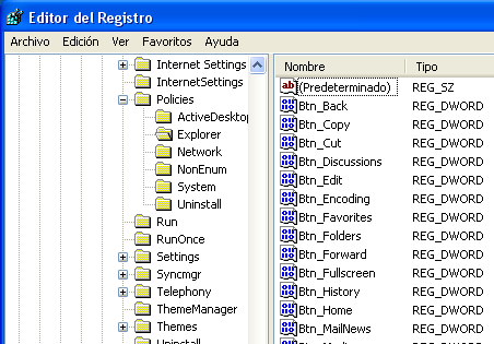 Desactivar el Grabador de CD