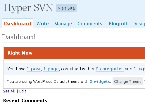 Nuevo diseño en el Dashboard/Tablero de WordPress