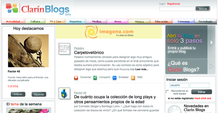 Logo de Clarín Blogs