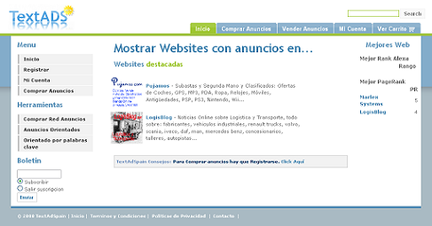 TextAdSpain, vender publicidad para monetizar blogs