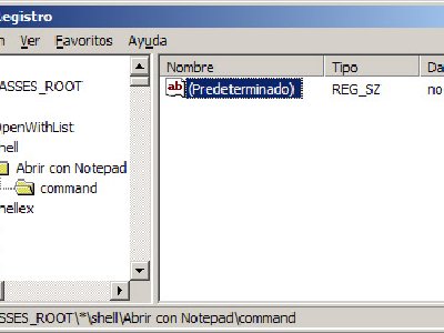 Agrega un Acceso directo para abrir con Notepad en tu Menú Contextual