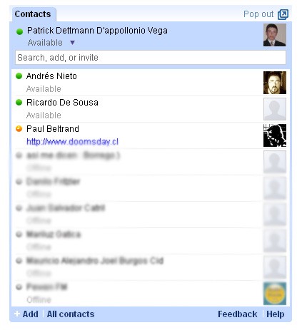 Gadget de Google Talk para chatear en Internet
