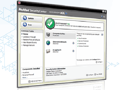 McAfee gratis cortesía de AOL.com