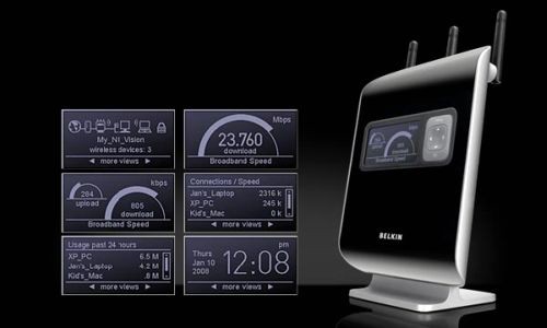 el Router Belkin te muestra las estadisticas en pantalla