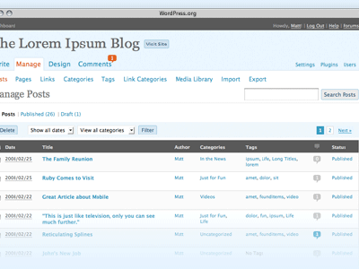 WordPress 2.5 lanzado Oficialmente