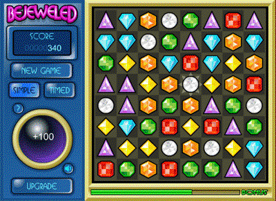 Captura de Bejeweled