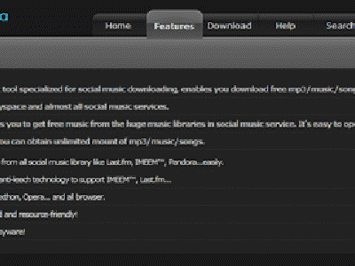 FreeMusicZilla, descargar música de Last FM, MySpace, eSnips y otros sitios web