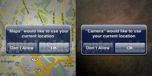 iPhone con geotagging
