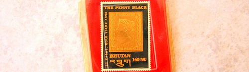Penny Black, reproducción de la Primera Estampilla del mundo