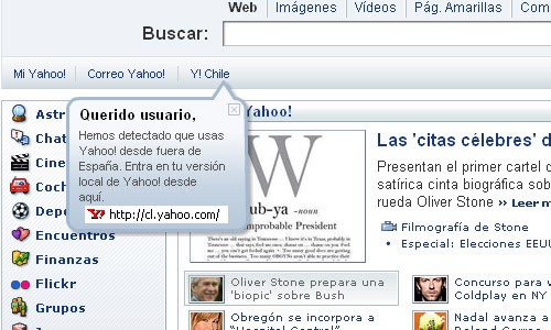 Yahoo! lanza versión geolocalizada en Chile Yahoo! lanza versión geolocalizada en Chile