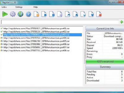 RapGet, programa para descargar desde diversos servidores de alojamiento de archivos