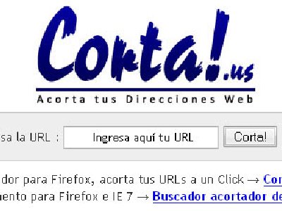 Corta.us, ahora con versión en Inglés y Complemento para Firefox e IE 7