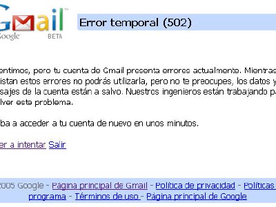Gmail con problemas