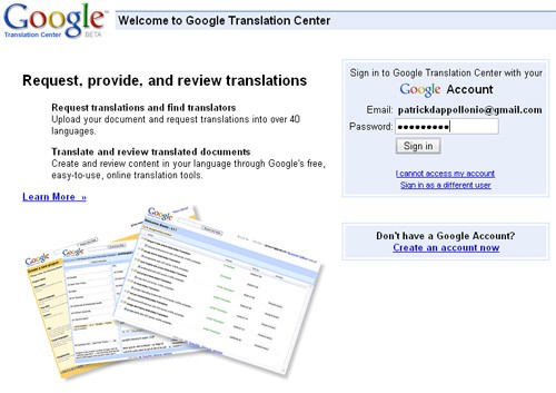 google translation center, traducciones de calidad en internet