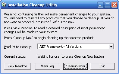 limpiar instalacion net framework falta netfx2.msi