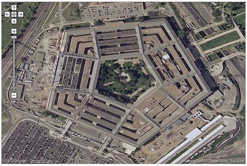 pentagono desde google maps puertas inseguras