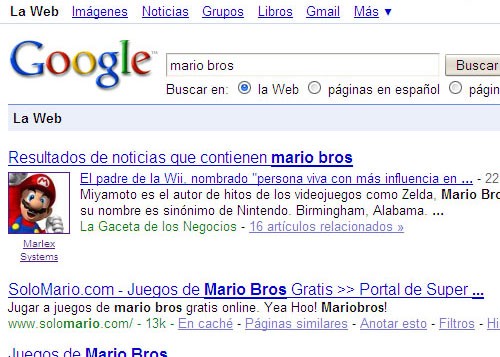 google news resultados