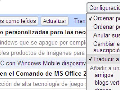 Google Reader ahora con la función de traducir los RSS automáticamente