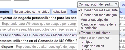 google reader ahora traduce