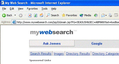 mywebsearch publicidad adware